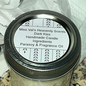Handmade Dark Kiss 8oz Candle Miss Val’s Heavenly Scents
